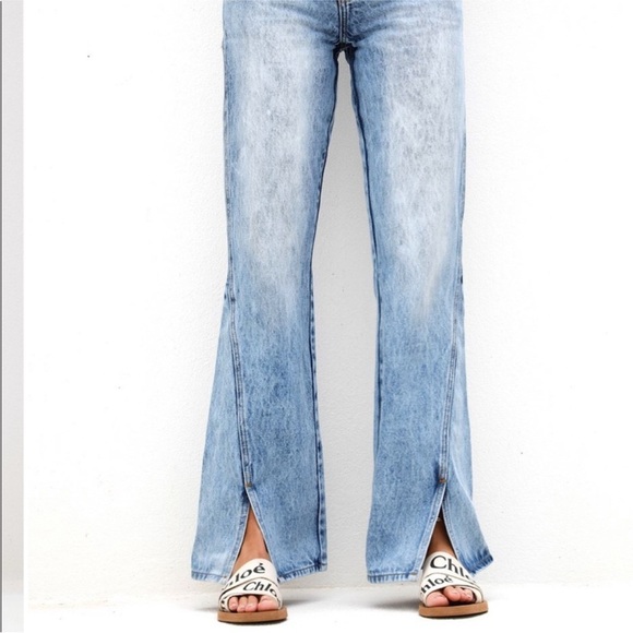 Tiger Mist Adelpha high waist acid wash jeans XXS 24” flare 90’s Y2K high rise - Picture 3 of 13
